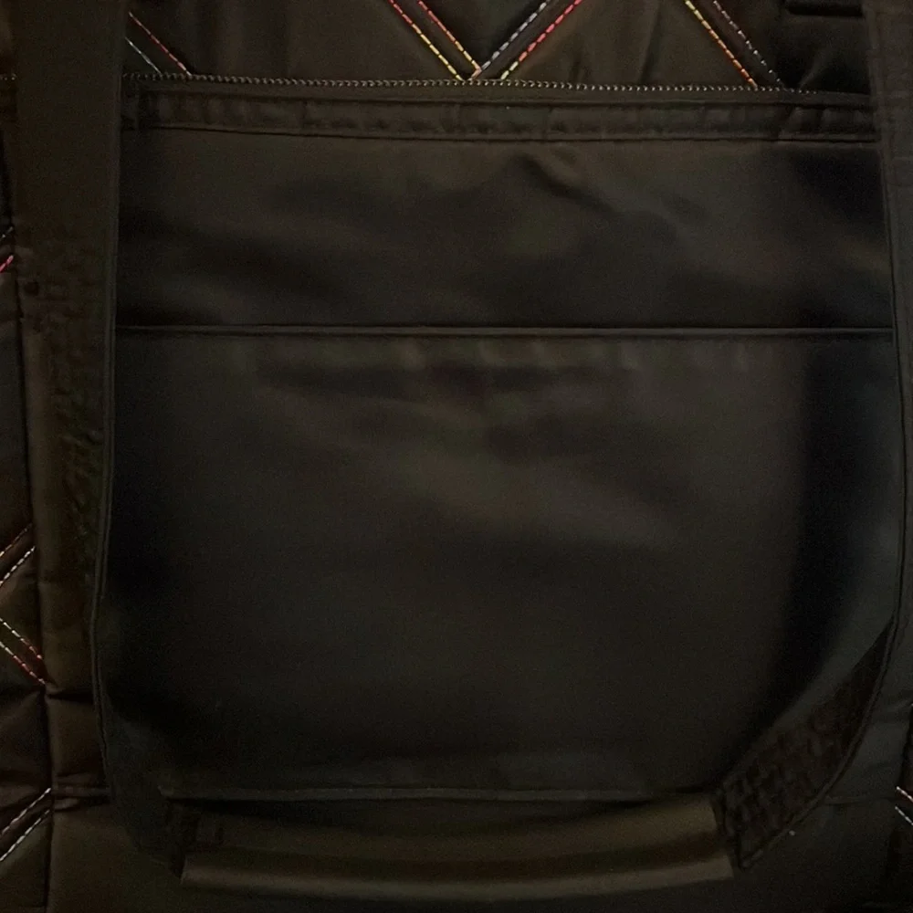 Lug Medium Tote with Trolley Sleeve- Skyliner Black Rainbow NWOT‎